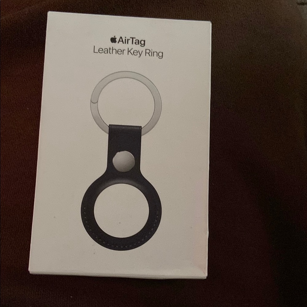 Apple AirTag Leather Key Ring - Black